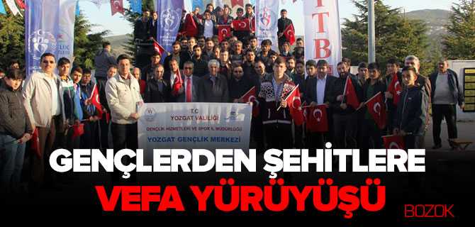 Gençlerden Şehitlere Vefa Yürüyüşü