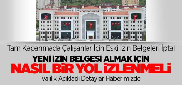 Kısıtlamadan muaf işyerleri için Görev Belgesi Düzenlenmesi