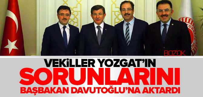 Vekiller Yozgat'ın Sorunlarını Başbakan Davutoğlu'na Aktardı