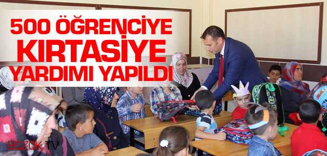 Sarıkaya Belediyesi 500 Öğrenciye Kırtasiye Yardımında Bulundu