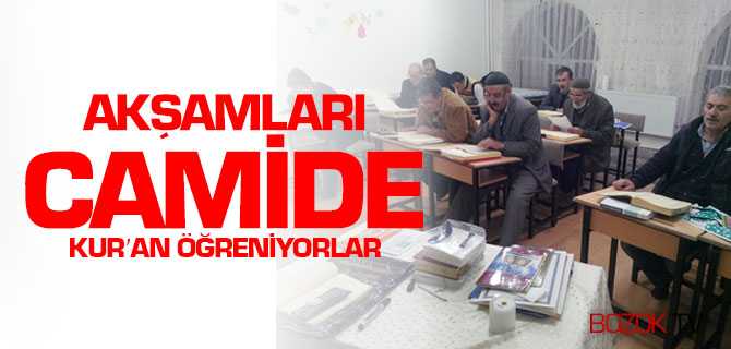 Akşamları Camide Kur'an Öğreniyorlar
