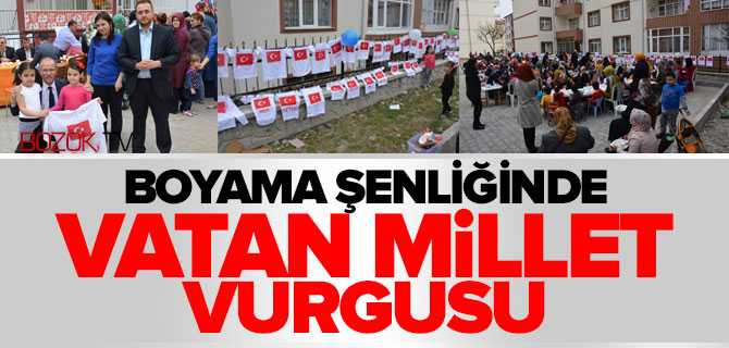 Boyama Şenliğinde Vatan Millet Vurgusu
