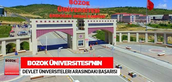 Bozok Üniversitesi'nin Devlet Üniversiteleri arasında önemli başarı