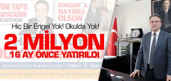 Coşkun: Yeni Çeltek Okulunun Temeli Atılmadan Geçen Her Gün Yozgat'ın Hakkından Gitmektedir