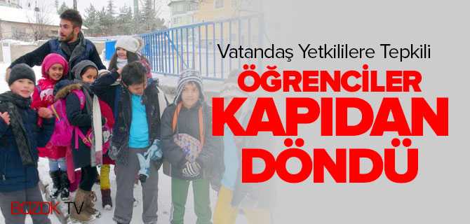 Öğrenciler Kapıdan Geri Döndü